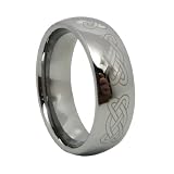8mm Celtic Design Dome High Polish Comfort Fit Tungsten Carbide Ring Men's Aniversary/engagement/wedding Band Size 12
