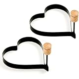 Norpro Nonstick Heart Pancake Egg Rings, Set of 2