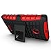 Microsoft Nokia Lumia 435 Case - Tough Rugged Dual Layer Protective Case with Kickstand for Microsoft Nokia Lumia 435 - Hot Red