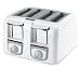 Black and Decker T4500 4-Slice Toaster, White