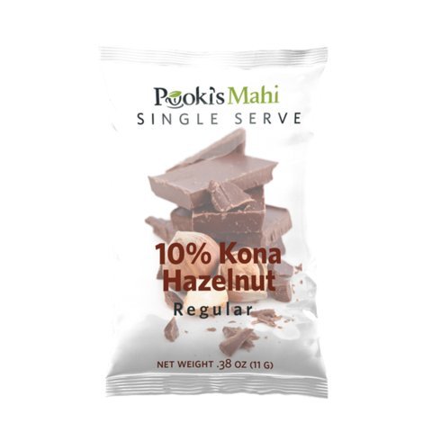 10% Kona Coffee, Hazelnut, Medium Roast, Eco Single Serve Cups for Keurig v1.0 K-Cup Brewers