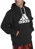 adidas Men's Corporate Mesh  Fleece Hoody, Black/Light Grey, Medium