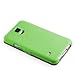 JAMMYLIZARD Galaxy S5 Case - Green Window Flip Cover for Samsung Galaxy S5 / S5 Neo / S5 Plus, Screen Protector Included