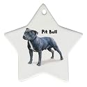 Pit Bull Ornament (Star)