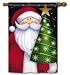 Santa's Tree Winter Standard House Flag