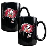 2 Pc Tampa Bay Buccaneers Coffee Mug Set - Black by Great Amreican Products
