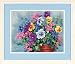Dimensions No Count Cross Stitch Kit-Pansy Profusion