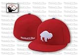 Buffalo Bills Mitchell & Ness Red Throwback Fitted Cap / Hat