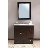Modena Single 36 Bathroom White Marble