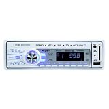 Produkt-Bild: wei&szlig;es Autoradio Megakick Bahamas USB SD AUX MP3