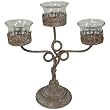Lyon Antique Metal Candelabra For Small Pillar Candles