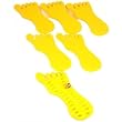 6 Toe Ring Holder Yellow Foam Foot Body Jewelry Display