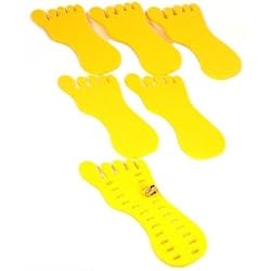 6 Toe Ring Holder Yellow Foam Foot Body Jewelry Display