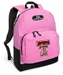 Texas Tech Backpack Pink TTU Red Raiders for Travel, Daypack CUTE School Bags Best Unique Cute Gifts for Girls, Students Ladies -