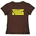 T-Shirt Womens Brown " LIFE IS A GAME , Ferret Legging IS SERIOUS !!! " Sports Large