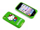 Smile Case Hello Kitty Green Silicone Full Cover Case for iPod Touch iTouch 4 4g 4th generation