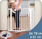 Monsieur Bébé – Barrière de Sécurité Enfant Extensible de 79cm à 91cm