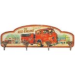 Red Engine Coat Rack