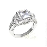 STUDIO 925: *REGINA WHITE DIAMOND CZ RING*