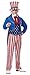 California Costumes Men's Uncle Sam Plus, Red/Blue/White, Plus