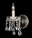 Cascade Design Wall Sconce dressed with 30% lead and your choice of many Swarovski Crystals 295-01