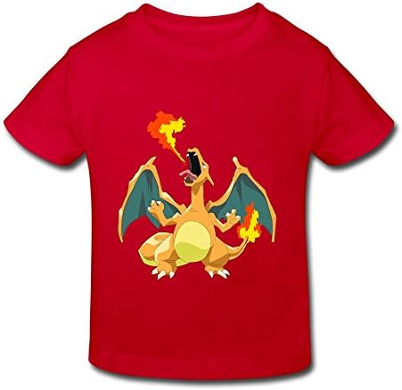 RESETBABY Kid's Toddler Charmander Charmeleon And Charizard Pokemon T-shirt Age 2-6 Red 5-6 Toddler