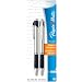 Paper Mate Design Retractable Fine Point Pens, 2 Stainless Steel Black Ink Pens