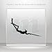 Decal Sticker Spearfishing Diver car helmet window bike Garage door 6 X 3.6 Inches Black 0602 W7953