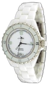 Le Chateau #5801 Women's Mid Size White Ceramic Watch