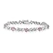 Sterling Silver Created Pink Sapphire and Genuine Diamond Accent San Marco Bracelet