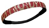 Red and Gold Zebra Glitter Sport Headband