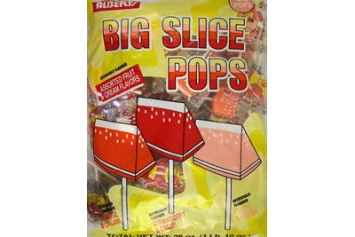 Big Slice Assorted Fruit & Cream Flavors 48 Pop Bag by R.L. Albert & Son