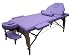 Purple PU Reiki Portable Massage Table Carry Case w/Free Two Bolster Pillow