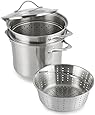 Calphalon Contemporary Stainless 8-Quart Pot with Glass Lid and 2 Inserts