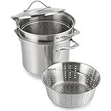 Calphalon Contemporary Stainless 8-Quart Pot with Glass Lid and 2 Inserts