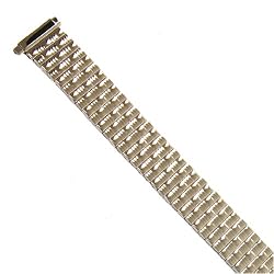 Watch Band Exoansion Metal Stretch Silver Color fits 12mm 13mm 14mm