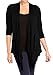 eVogues Women's Longline Drape Front Cardigan Black