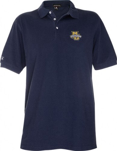 Marquette Golden Eagles Navy Classic Pique Stainguard Polo Shirt
