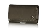 Brown Deluxe-L Horizontal Leather Pouch Case with Belt Clip for Nokia Lumia 900