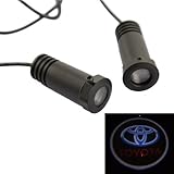 DBPOWER® 2pcs Car Projection LED Projector Door Shadow Light Welcome Light Laser Logo for TOYOTA