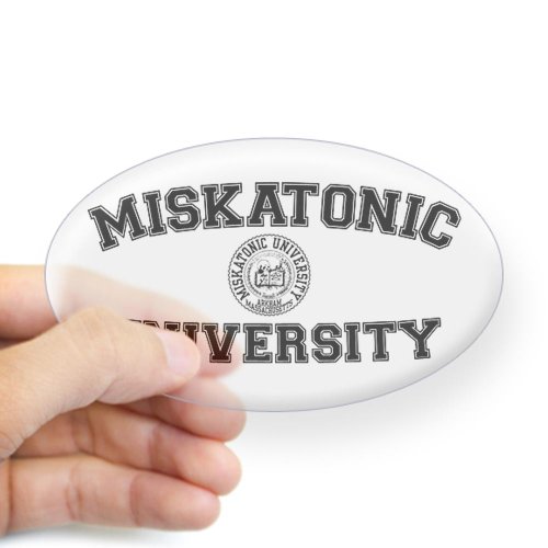 CafePress Miskatonic University Oval Sticker Sticker Oval - Standard Clear