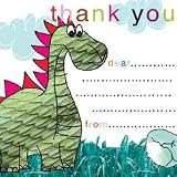 Children's thank you letter - 8 flat notelets for boys to send