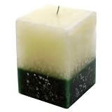 41b5fkTmdsL. SL160  Dual color Square Pillar Decorative Candle Lamp, Candle Lantern   Green/Ivory   3X4   C477