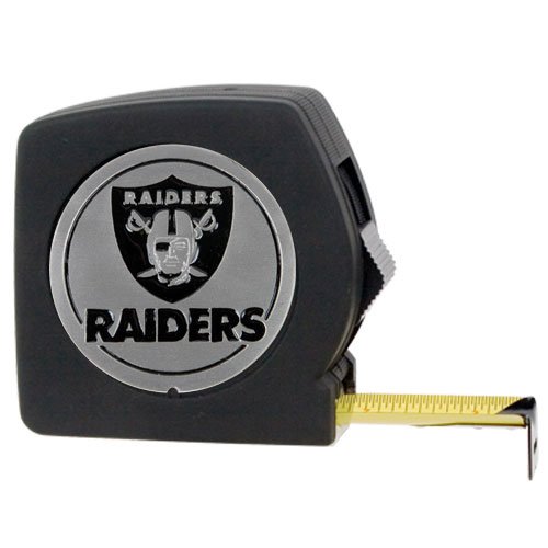 Oakland Raiders 25-Inch Black Tape Measure
