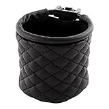 uxcell　携帯電話ポーチ　小物収納　フェイクレザー　吊りチェックスタイル　ポーチホルダー　ブラック