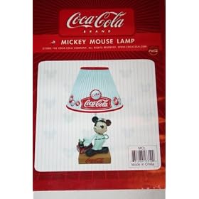 Disney Mickey Mouse Coca Cola Collectible Lamp