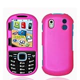 Hot Pink Rubberized Snap-On Hard Skin Case Cover for Samsung Intensity 2 II ....