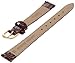 Timex Women's Q7B839 Leather Padded Crocodile Grain 13mm Brown Replacement Watchband