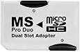 TOOGOO(R) MicroSDHC to MS PRO DUO Adapter. Converts Two MicroSD or MicroSDHC Cards To MS PRO DUO
