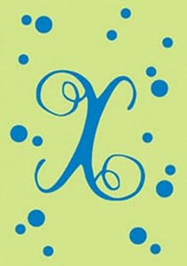 Monogram Polka Dot Regular Size Flag - X